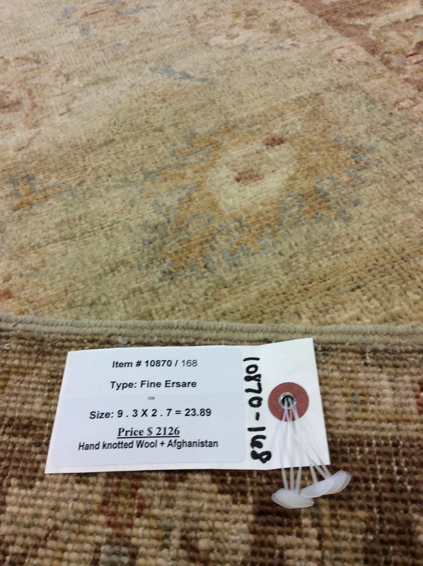 Chobi Ziegler 2' 7"X9' Handmade Wool Runner Rug # 10870