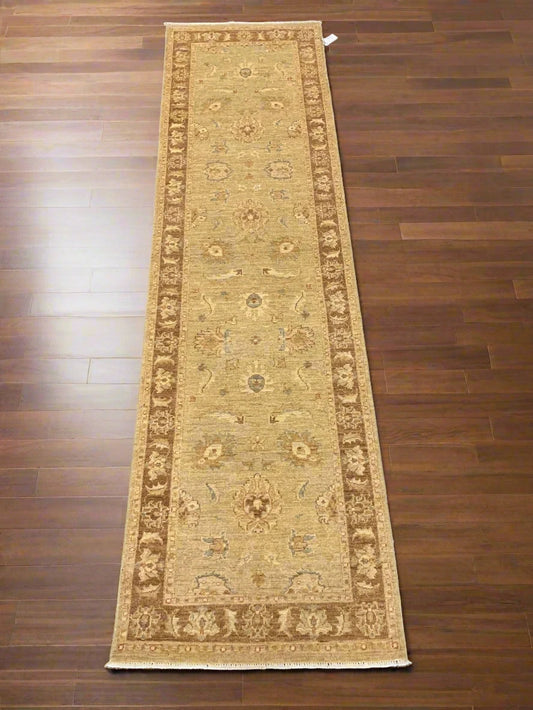 Chobi Ziegler 2' 7"X9' Handmade Wool Runner Rug # 10870