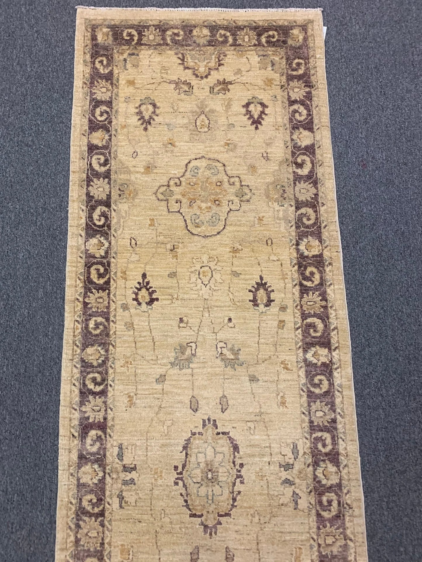 Chobi Gold 2' 8"X10' Handmade Wool Runner Rug # 10577
