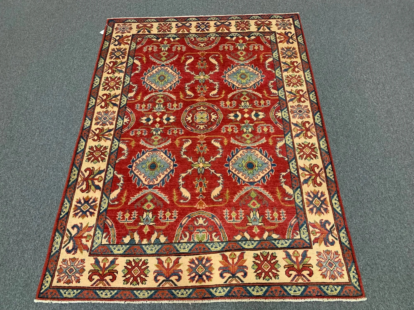 Kazak Rest 5X7 Handmade Wool Rug # 9446