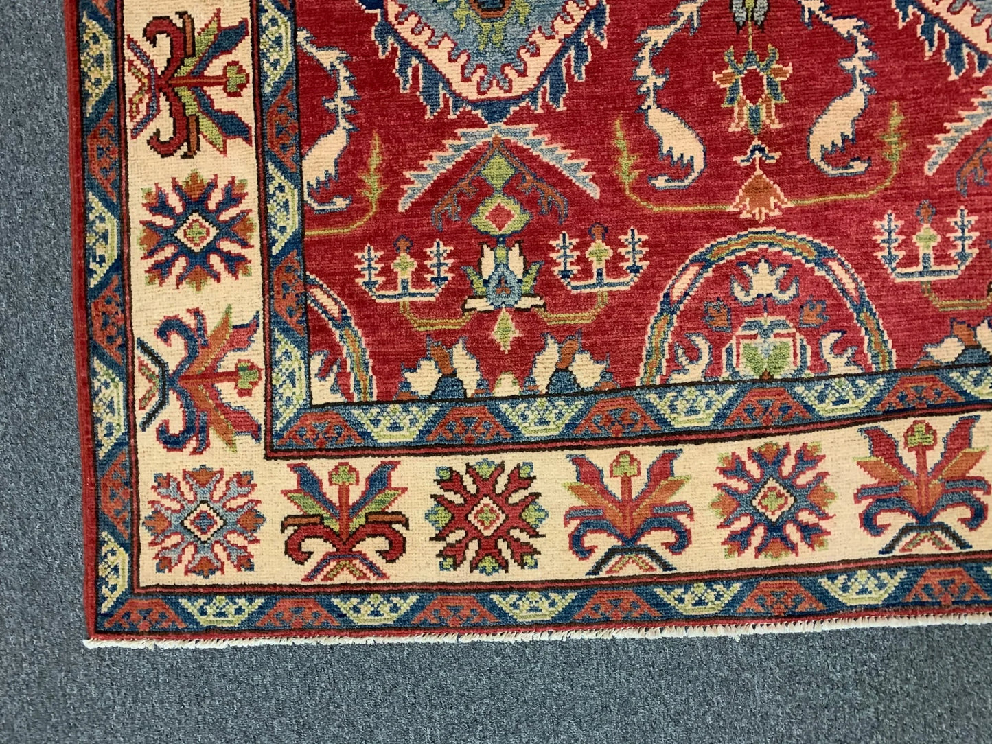 Kazak Rest 5X7 Handmade Wool Rug # 9446