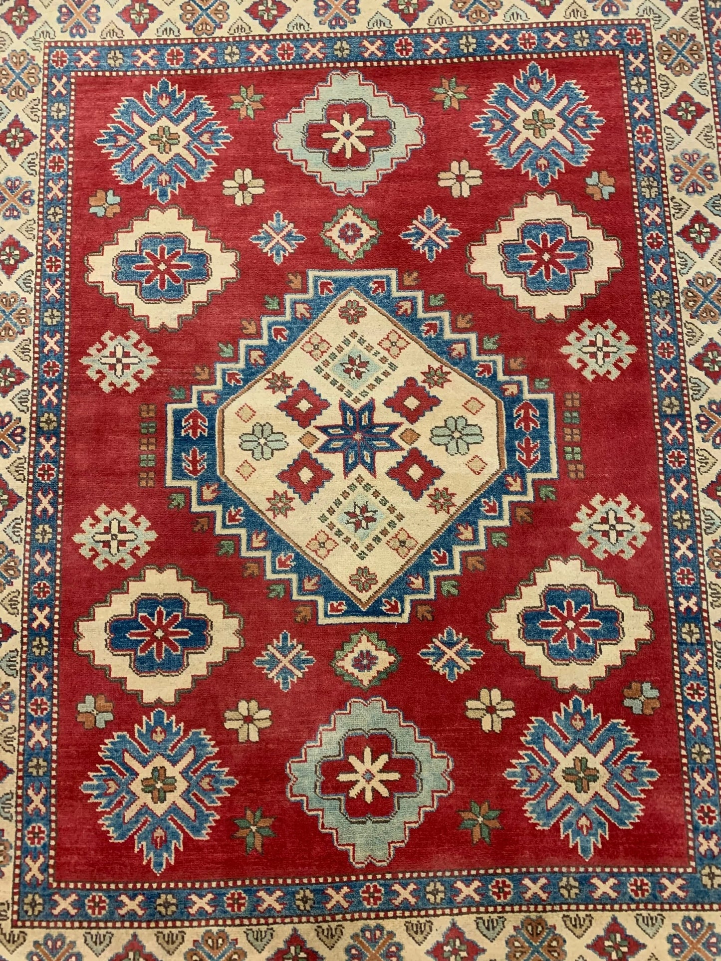 Kazak 5X7 Handmade Wool Tribal Rug # 10383