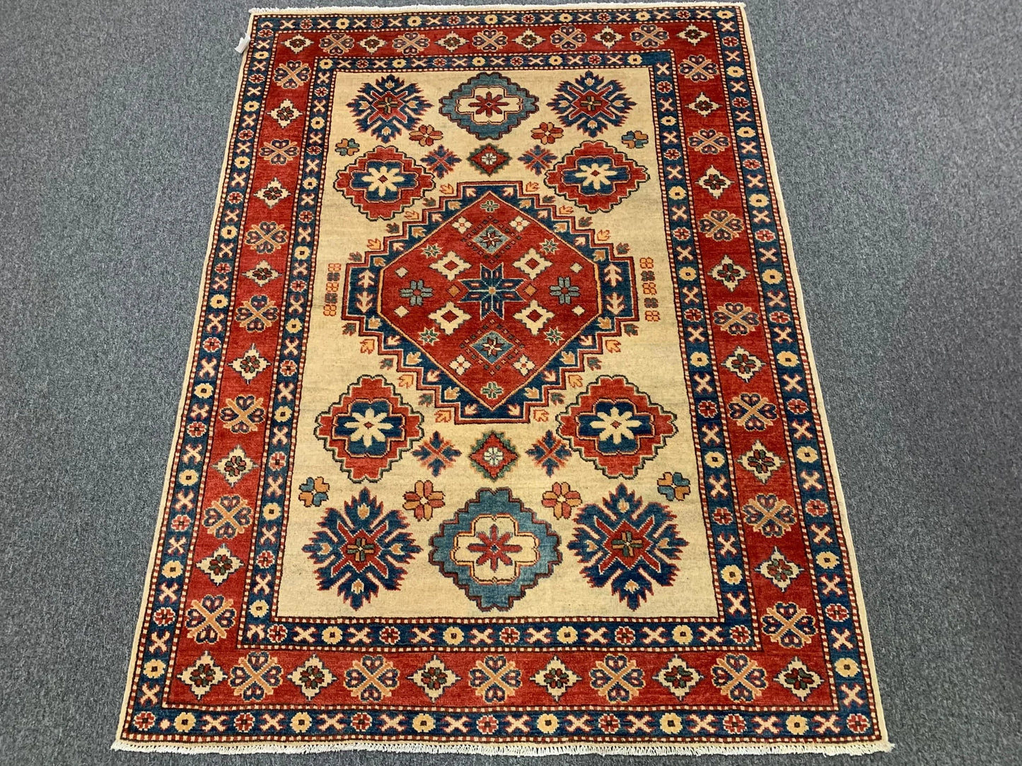 Kazak 5X7 Tribal Handmade Wool Rug # 10018