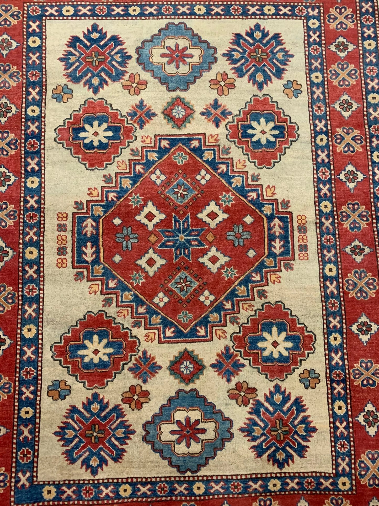 Kazak 5X7 Tribal Handmade Wool Rug # 10018