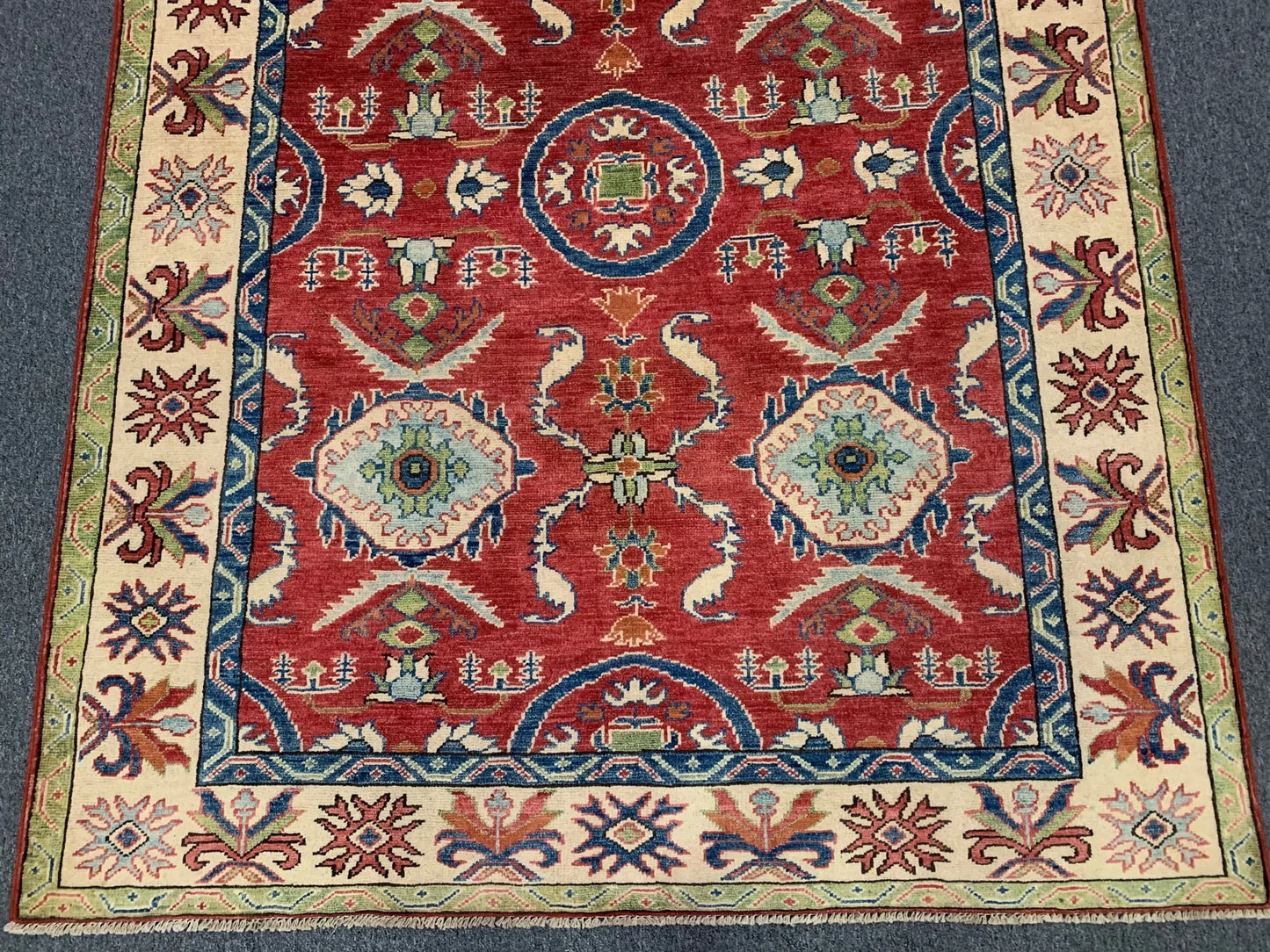 Kazak Rest 5X7 Handmade Wool Rug # 9457
