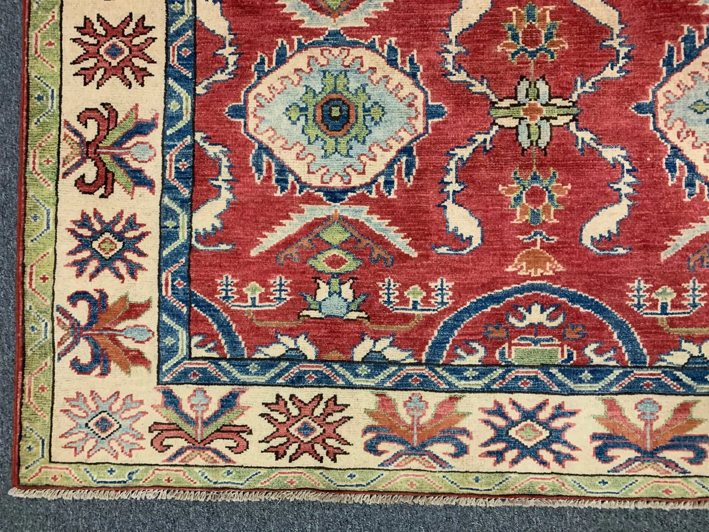 Kazak Rest 5X7 Handmade Wool Rug # 9457