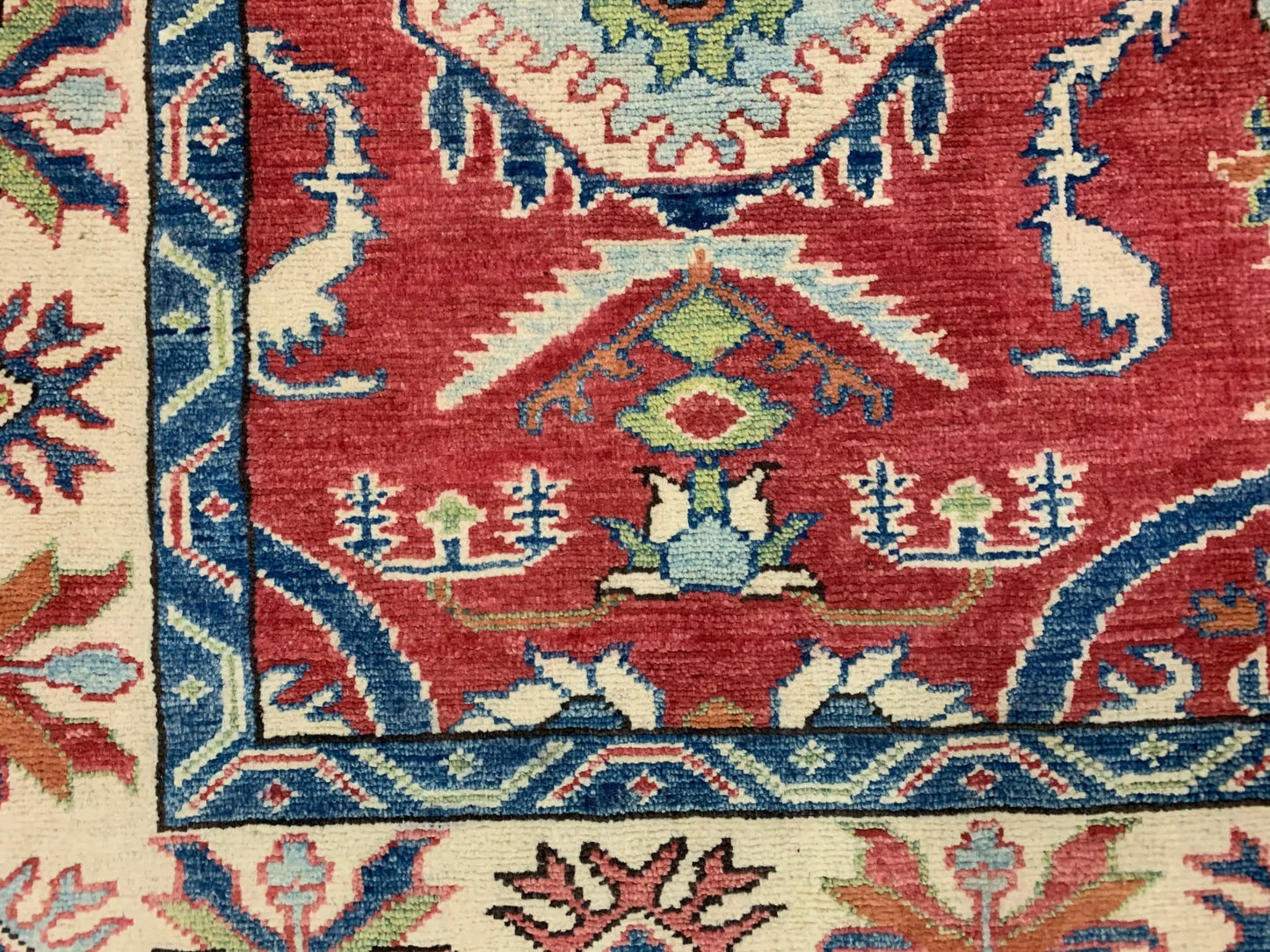 Kazak Rest 5X7 Handmade Wool Rug # 9457