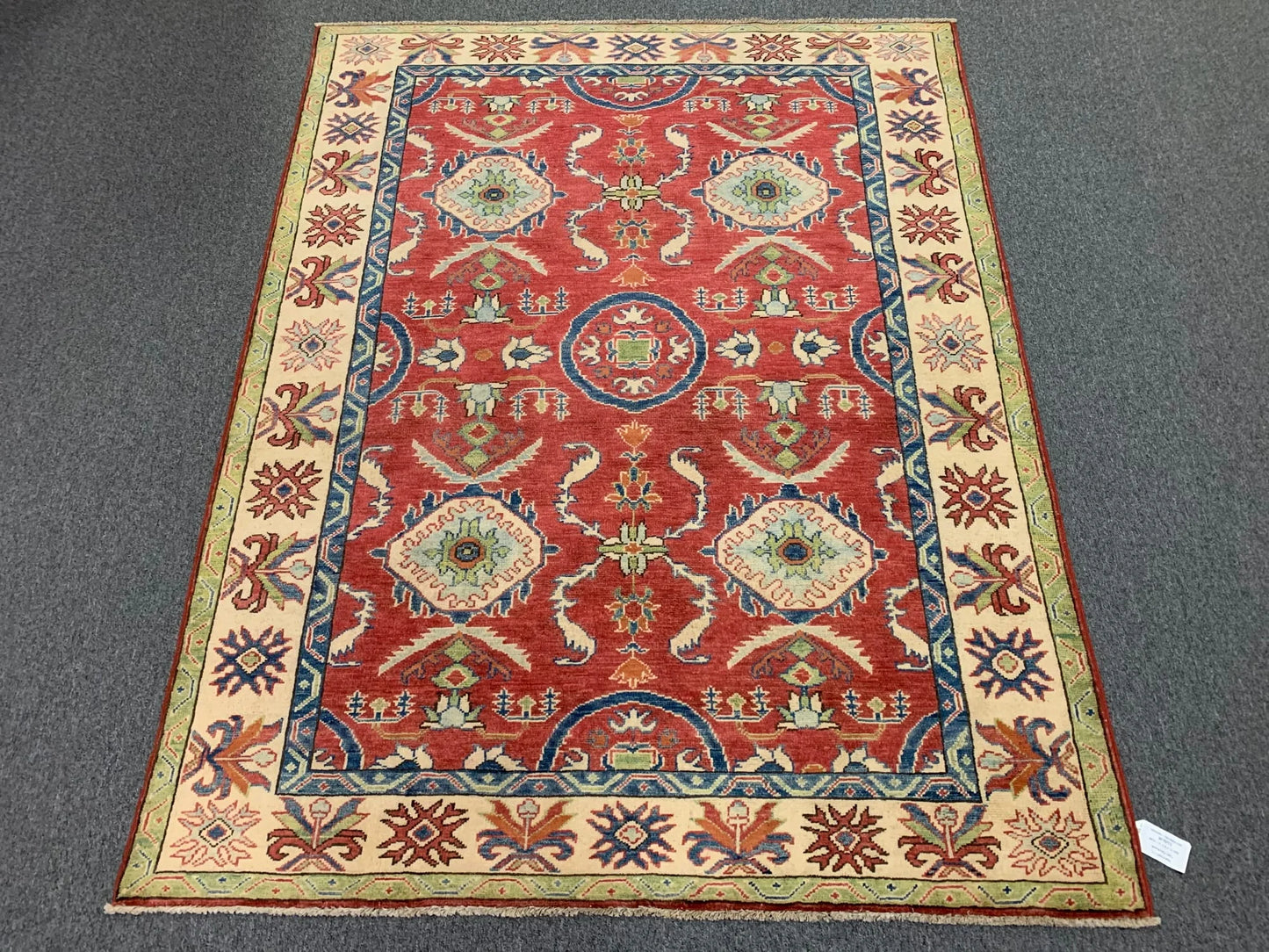 Kazak Rest 5X7 Handmade Wool Rug # 9457