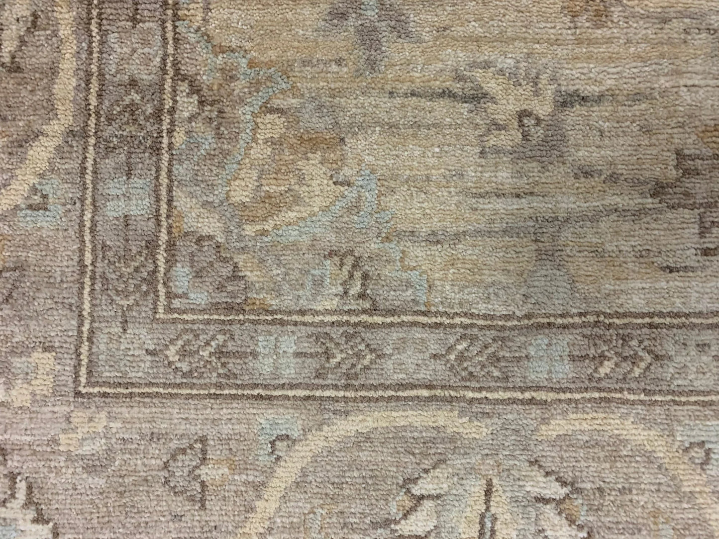 Chobi Ivory/Brown 5X7 Handmade Wool Rug # 10854