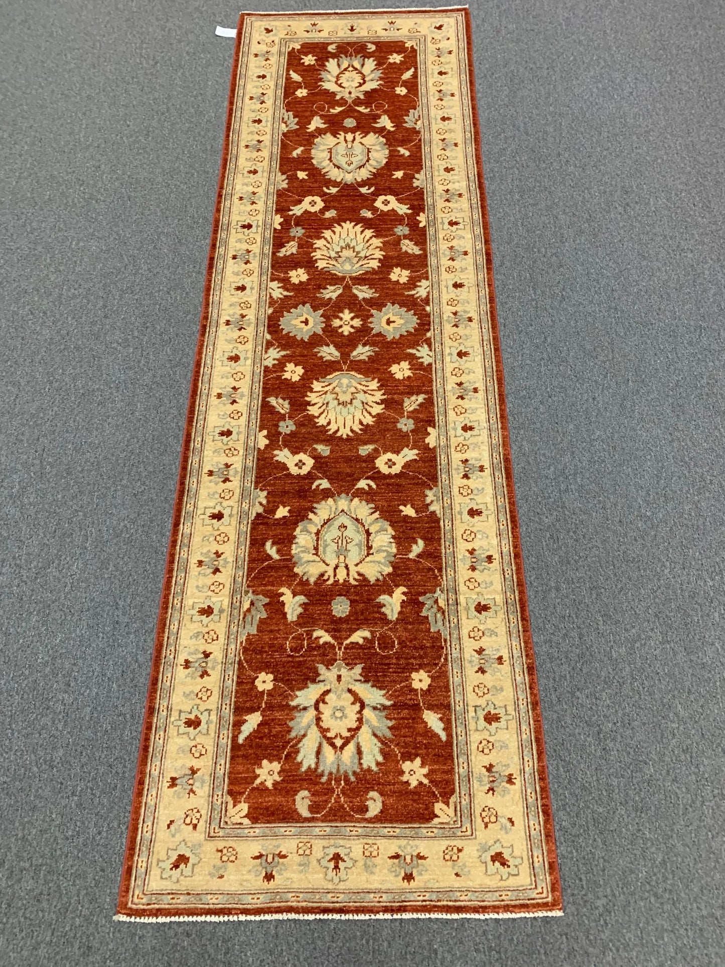 Chobi Rust 2' 9" X 10'Handmade Wool Runner # 10505