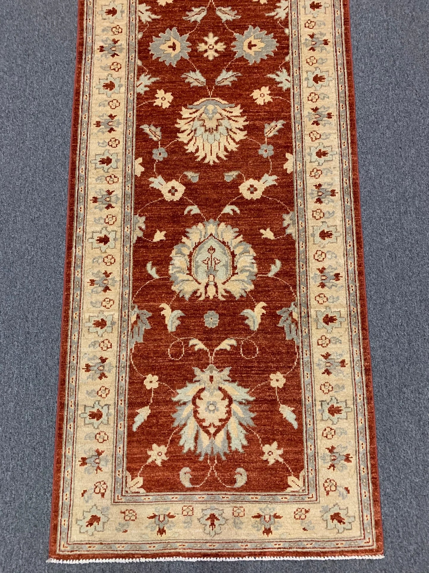 Chobi Rust 2' 9" X 10'Handmade Wool Runner # 10505