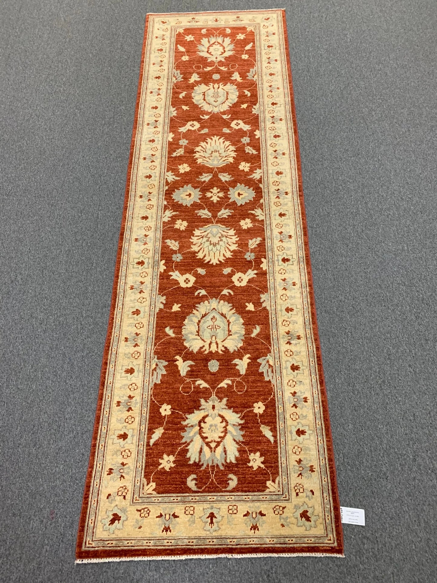 Chobi Rust 2' 9" X 10'Handmade Wool Runner # 10505