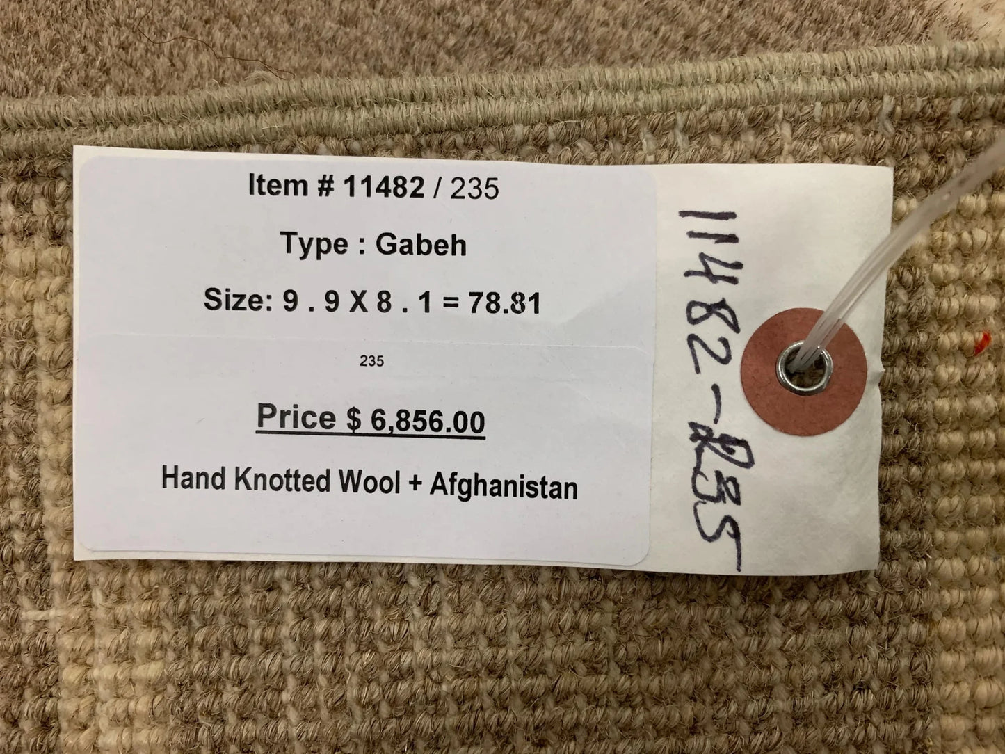 8X10 Moroccan Natural Wool Color Handmade Rug # 11482