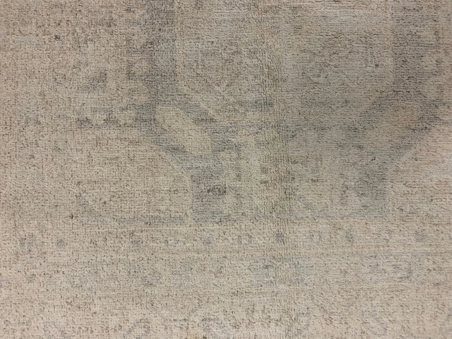 Chobi 8X10 Soft Gray/Ivory Handmade Wool Rug # 11390