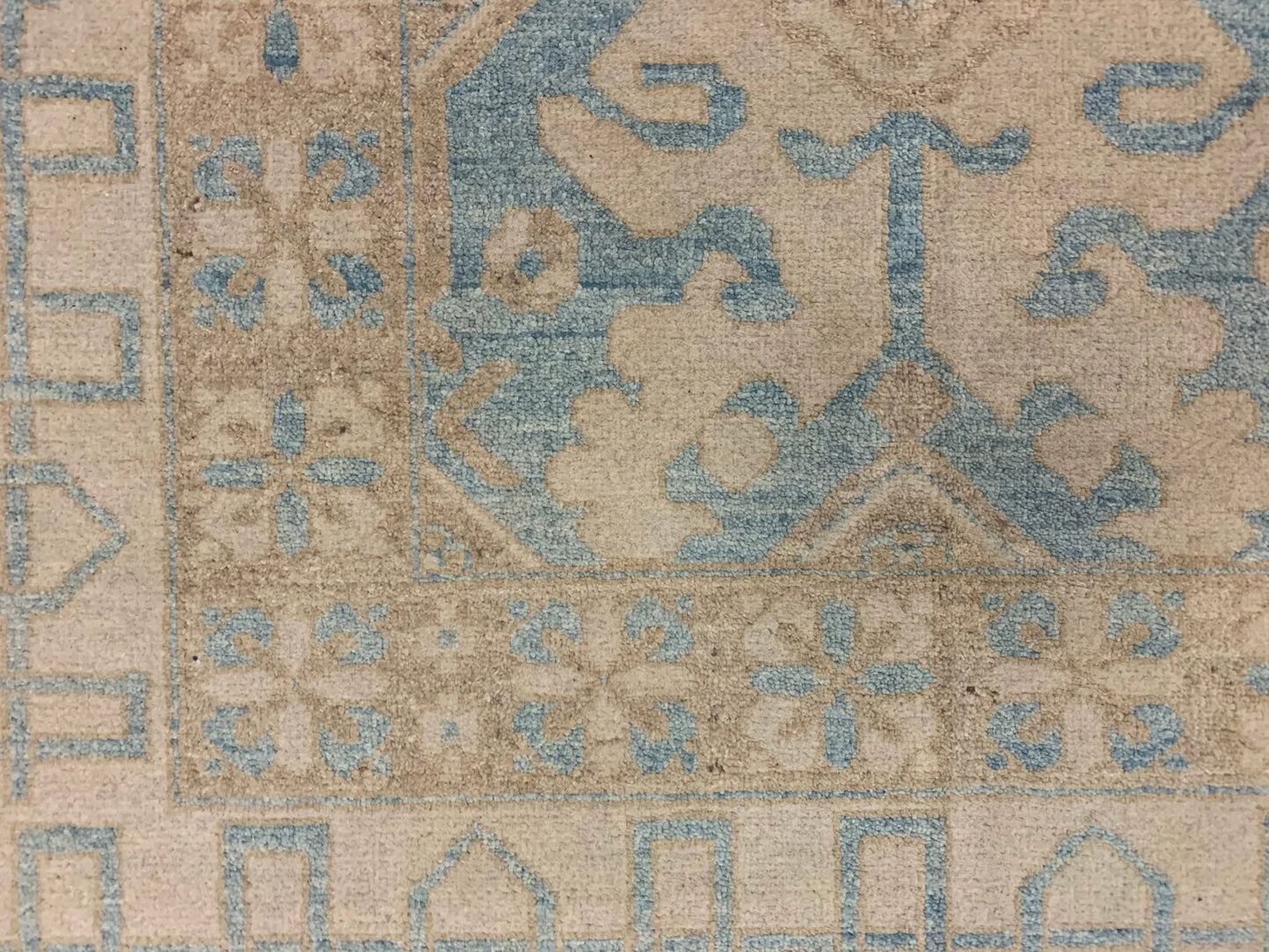 Light Blue Oushak 10X14 Handmade Wool Rug # 10883