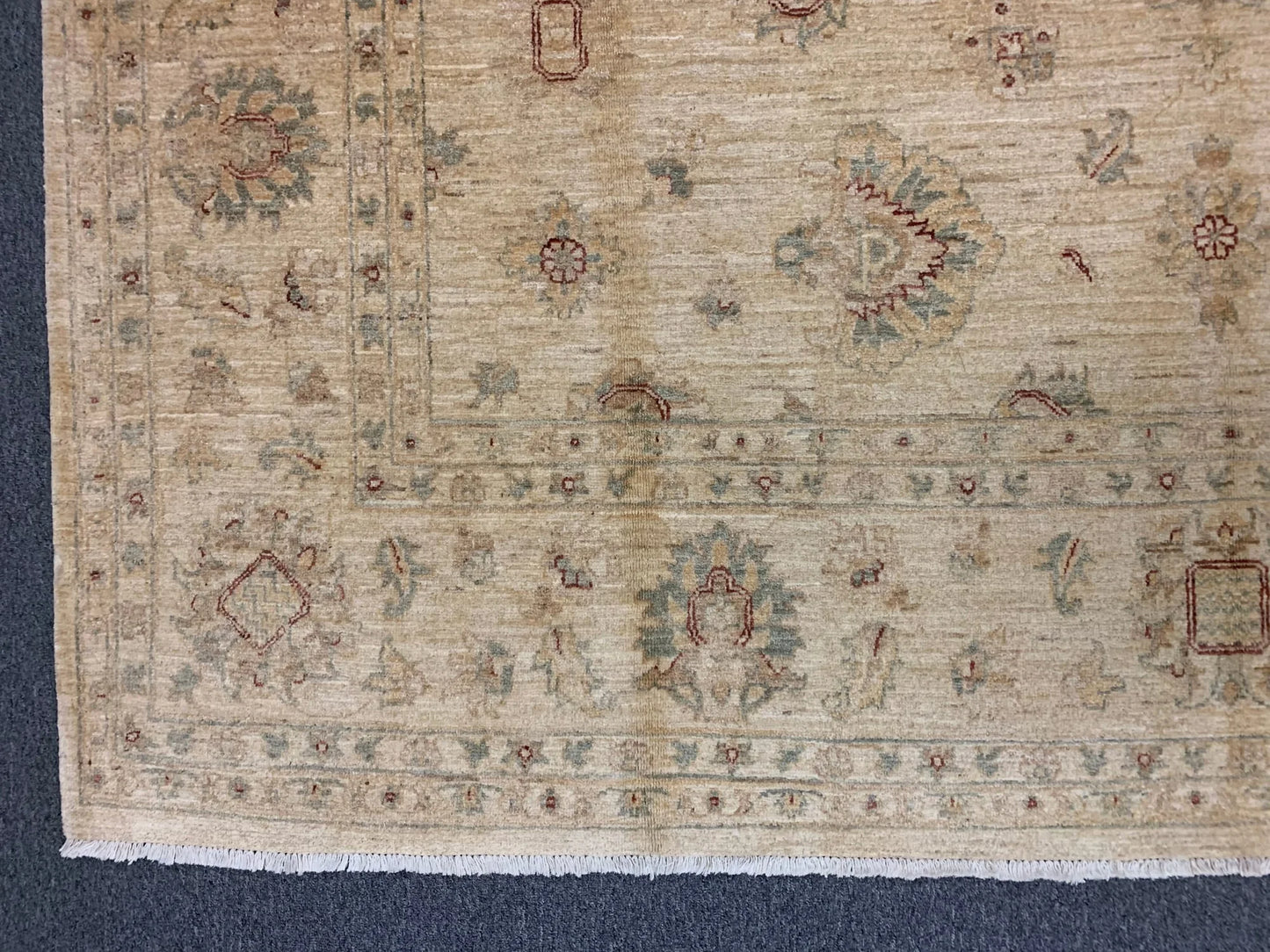 Ivory Chobi 8X12 Handmade Wool Rug # 8887