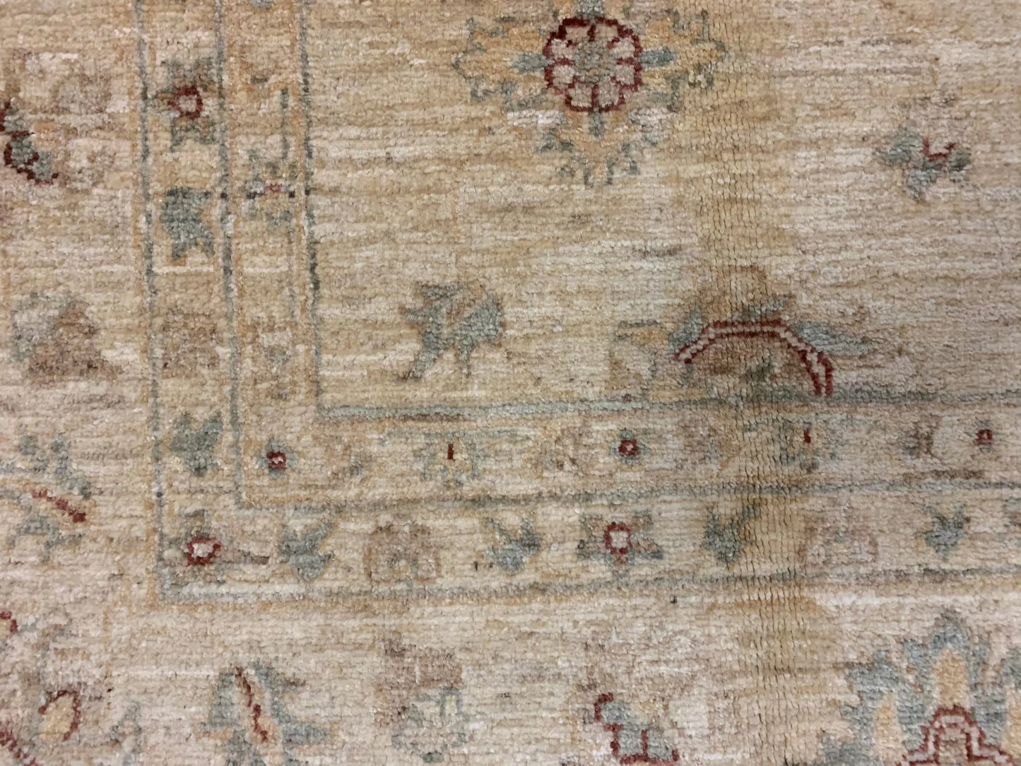 Ivory Chobi 8X12 Handmade Wool Rug # 8887