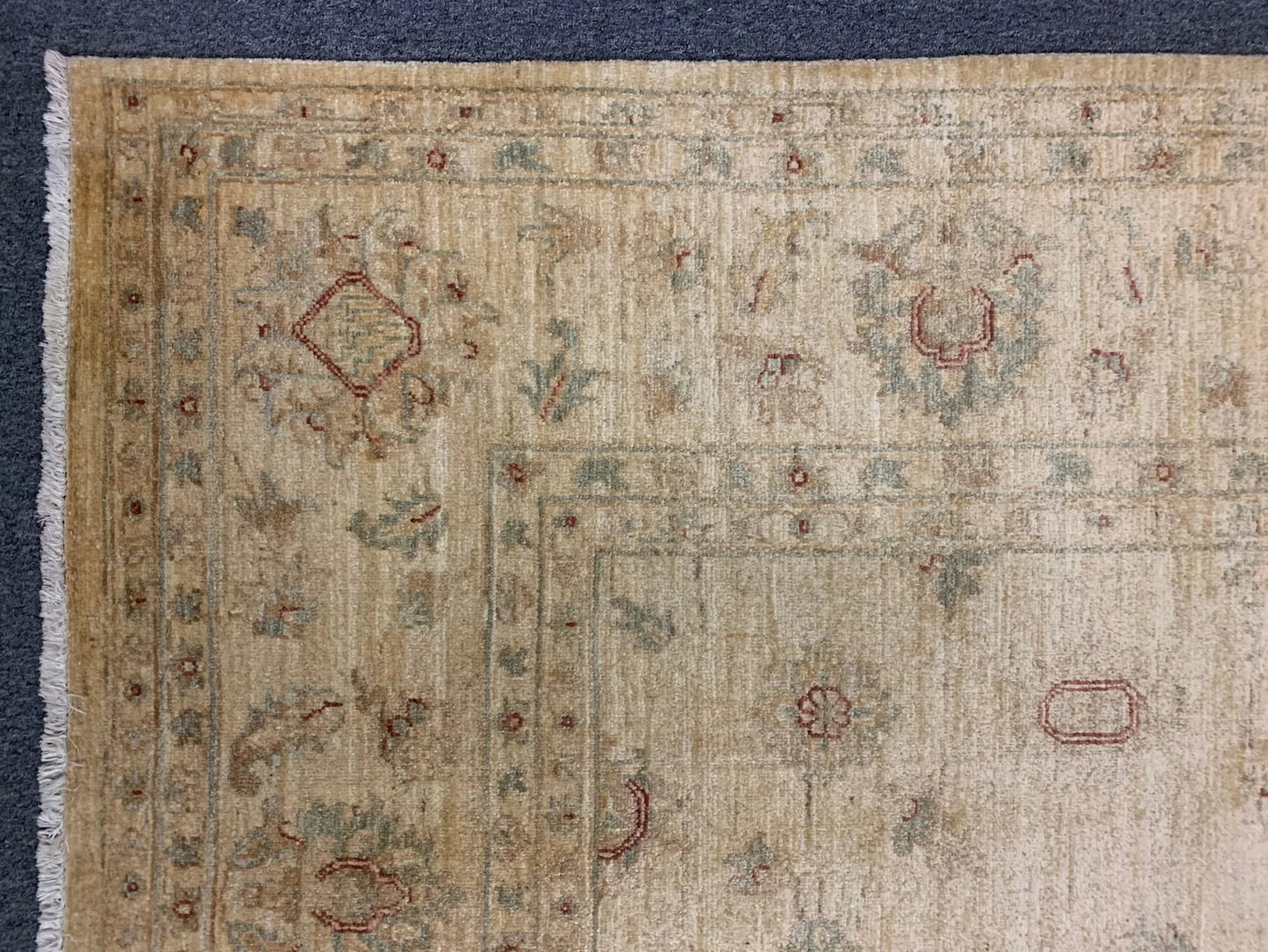 Ivory Chobi 8X12 Handmade Wool Rug # 8887