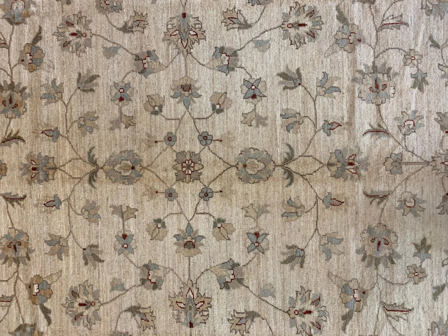 Ivory/Gold Chobi 8X11 Ziegler Handmade Wool Rug # 7960