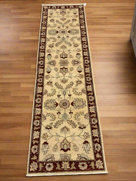 Chobi 2' 9"X10' Handmade Wool Runner Rug # 8789