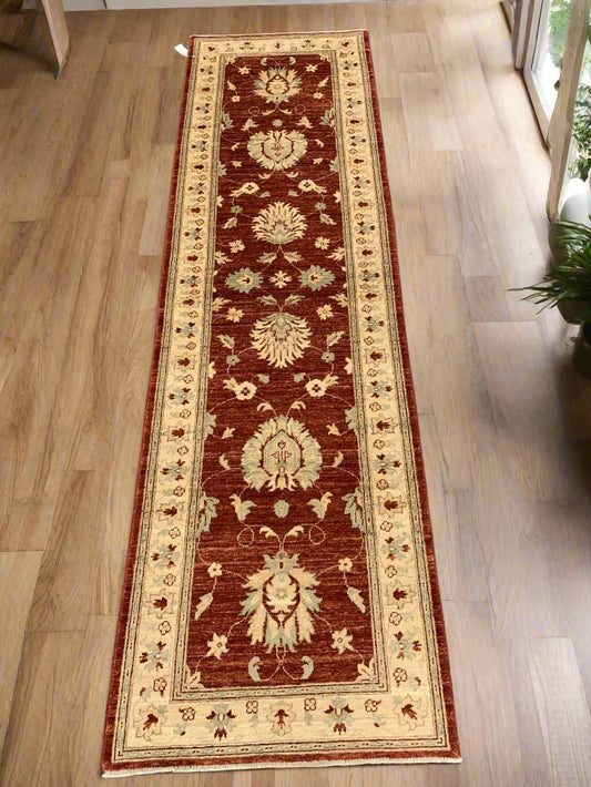 Chobi 2' 7"X10' Handmade Wool Runner Rug # 11136