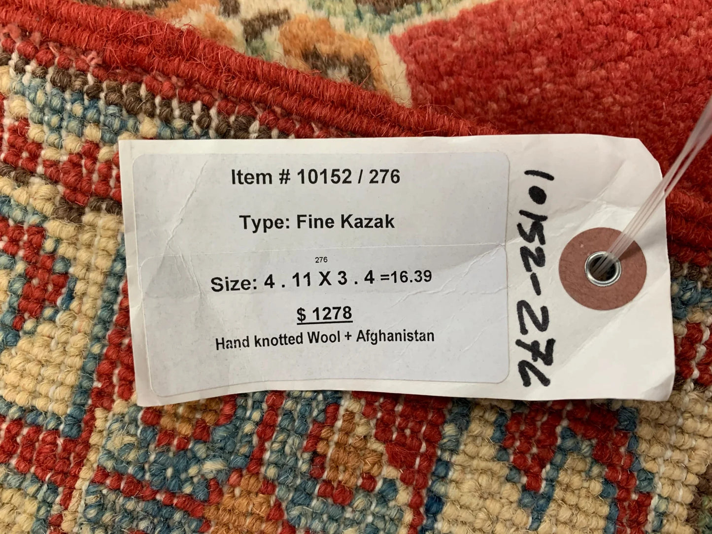 3X5 Kazak Tribal Handmade Wool Rug # 10152