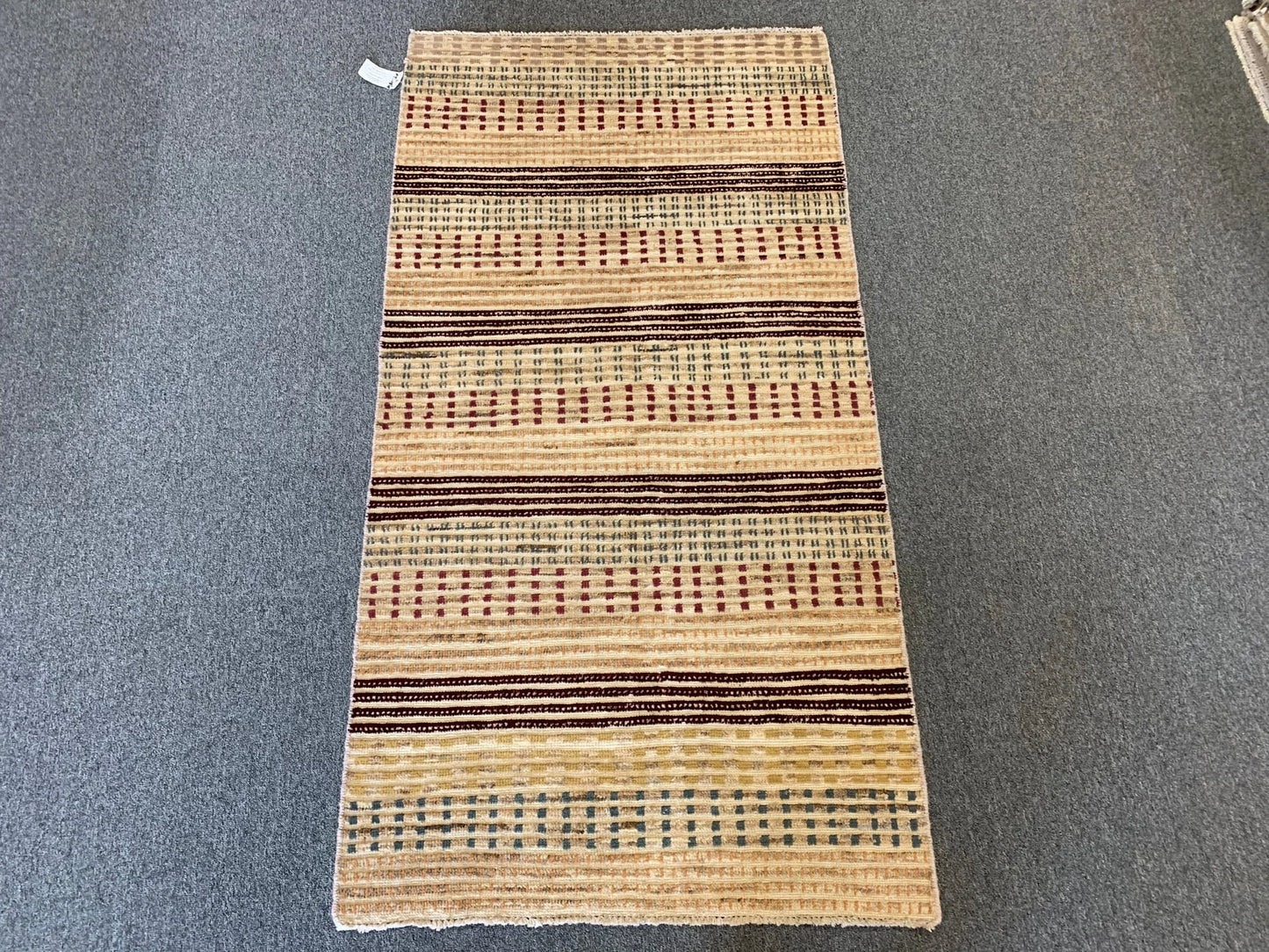 Multicolor Striped 3X6 handmade Wool Rug # 9245