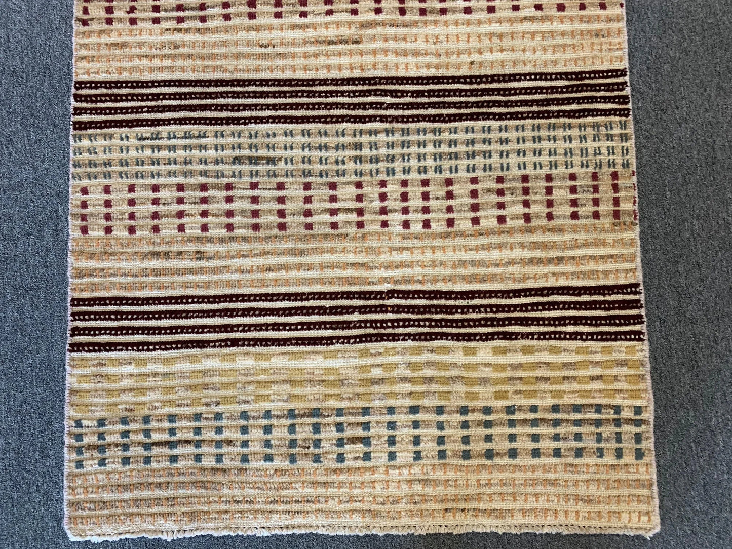 Multicolor Striped 3X6 handmade Wool Rug # 9245