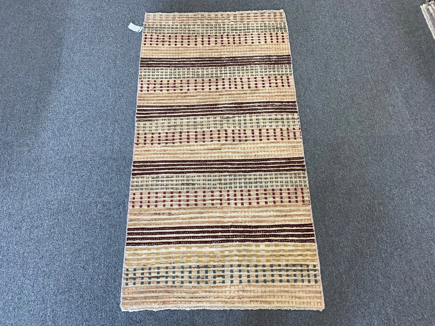 Multicolor Striped 3X6 handmade Wool Rug # 9245
