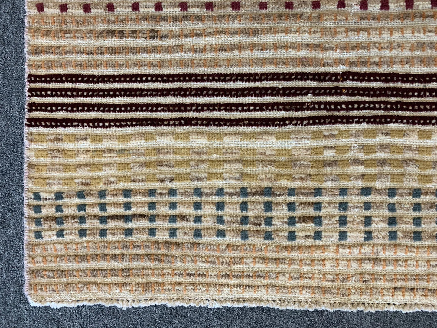 Multicolor Striped 3X6 handmade Wool Rug # 9245
