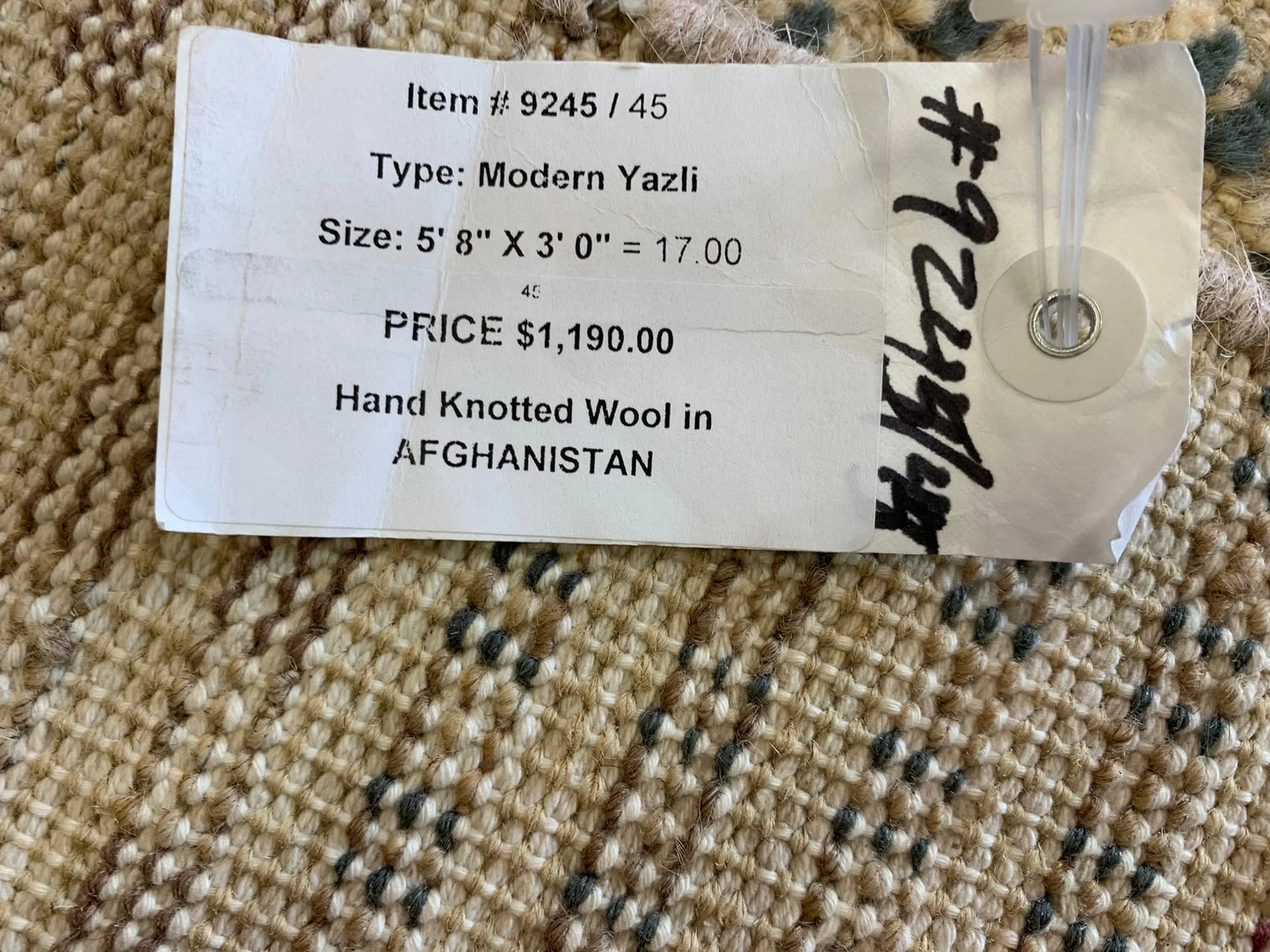 Multicolor Striped 3X6 handmade Wool Rug # 9245