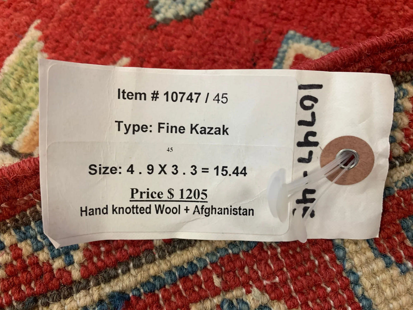 3X5 Kazak Tribal Handmade Wool Rug # 10747