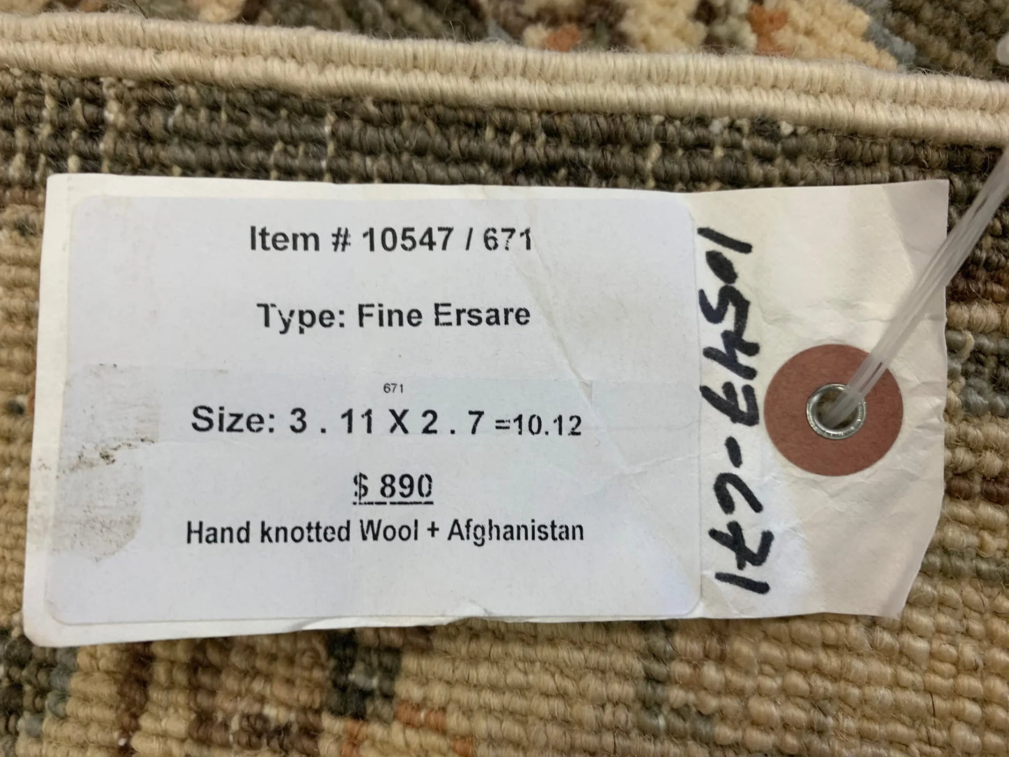 3X4 Oushak Chobi Handmade Wool Rug # 10547