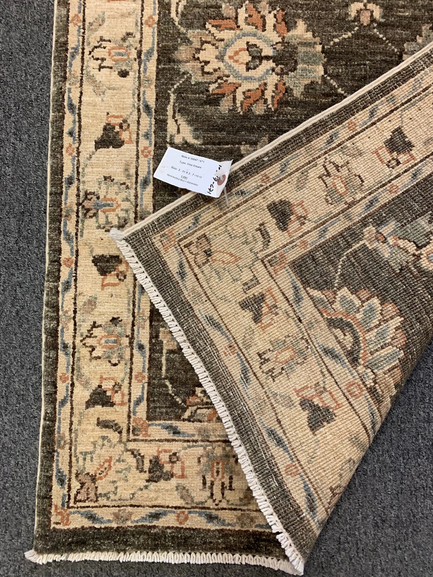 3X4 Oushak Chobi Handmade Wool Rug # 10547