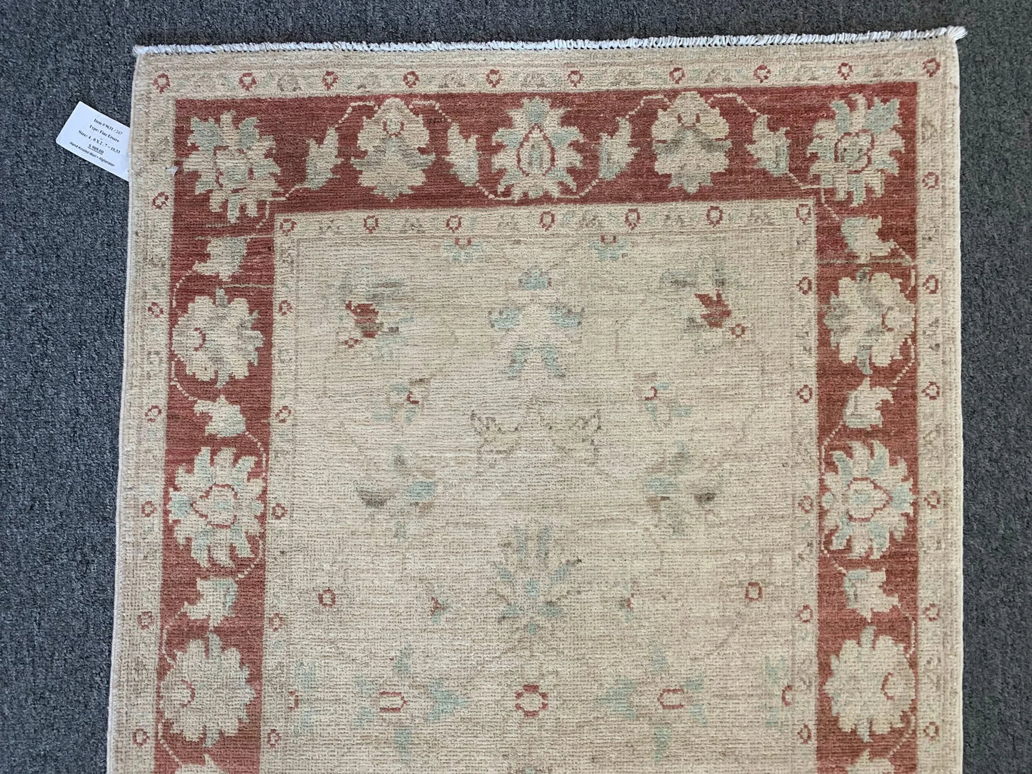 Oushak Chobi 3X4 Handmade Wool Rug # 9631