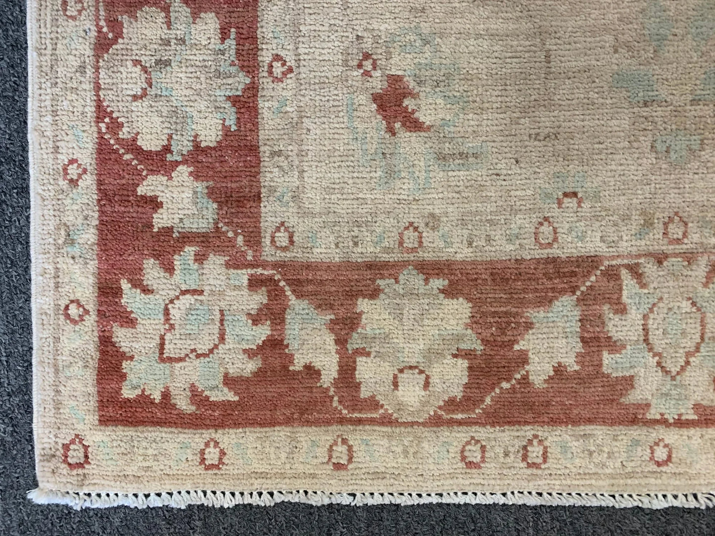 Oushak Chobi 3X4 Handmade Wool Rug # 9631