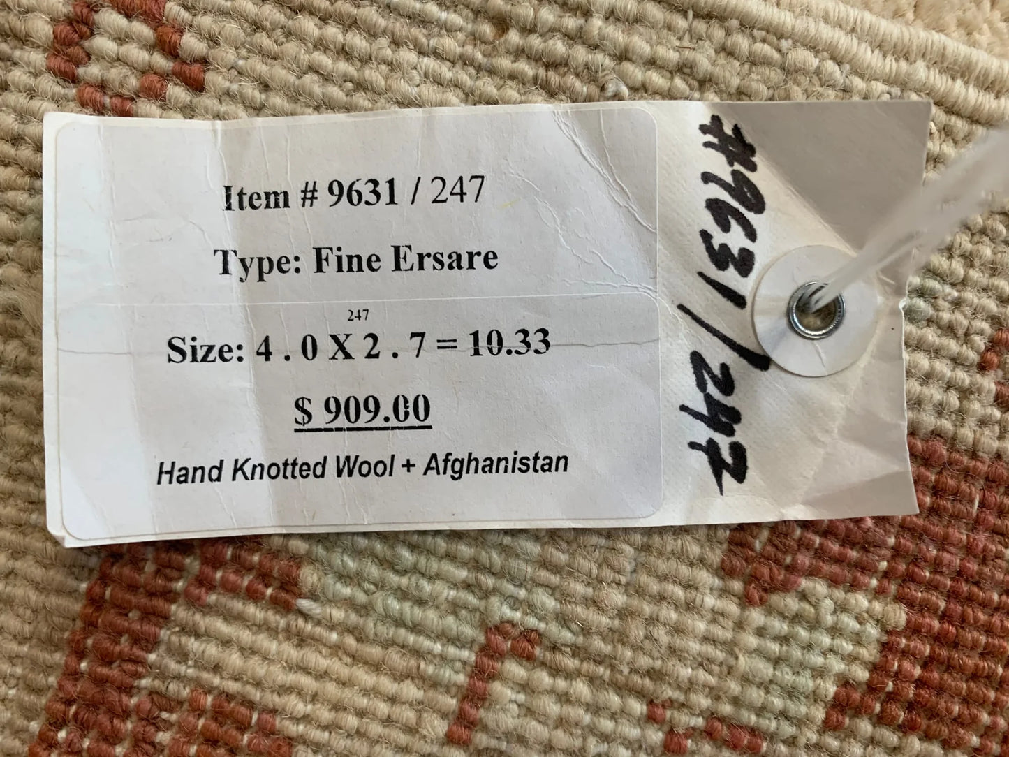 Oushak Chobi 3X4 Handmade Wool Rug # 9631