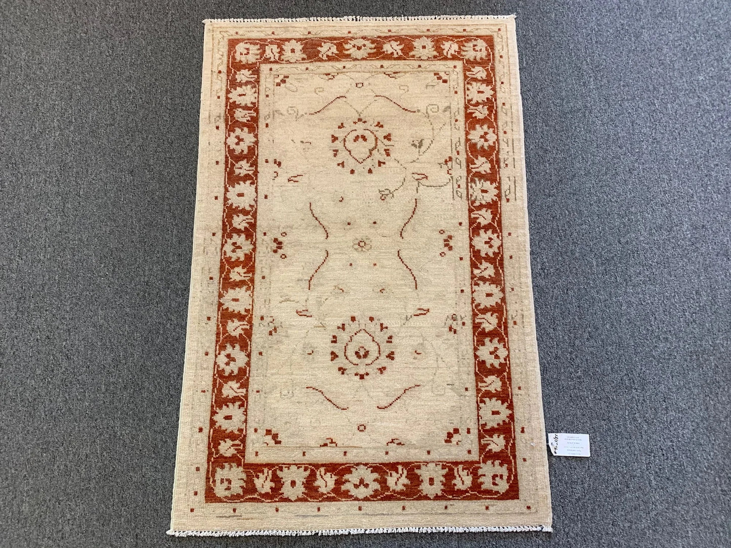 Oushak Chobi 3X4 Handmade Wool Rug # 9283
