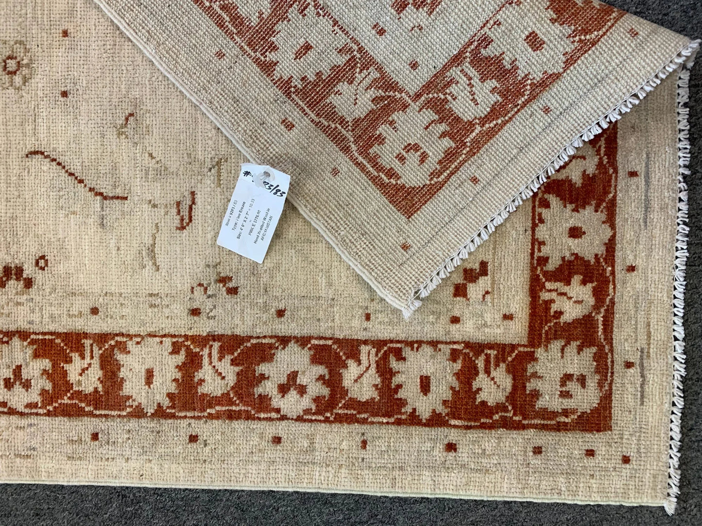Oushak Chobi 3X4 Handmade Wool Rug # 9283