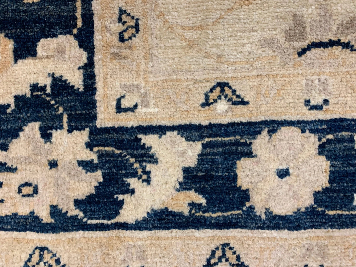 3X5 Oushak Ziegler Navy Blue Border Handmade Wool Rug # 6308
