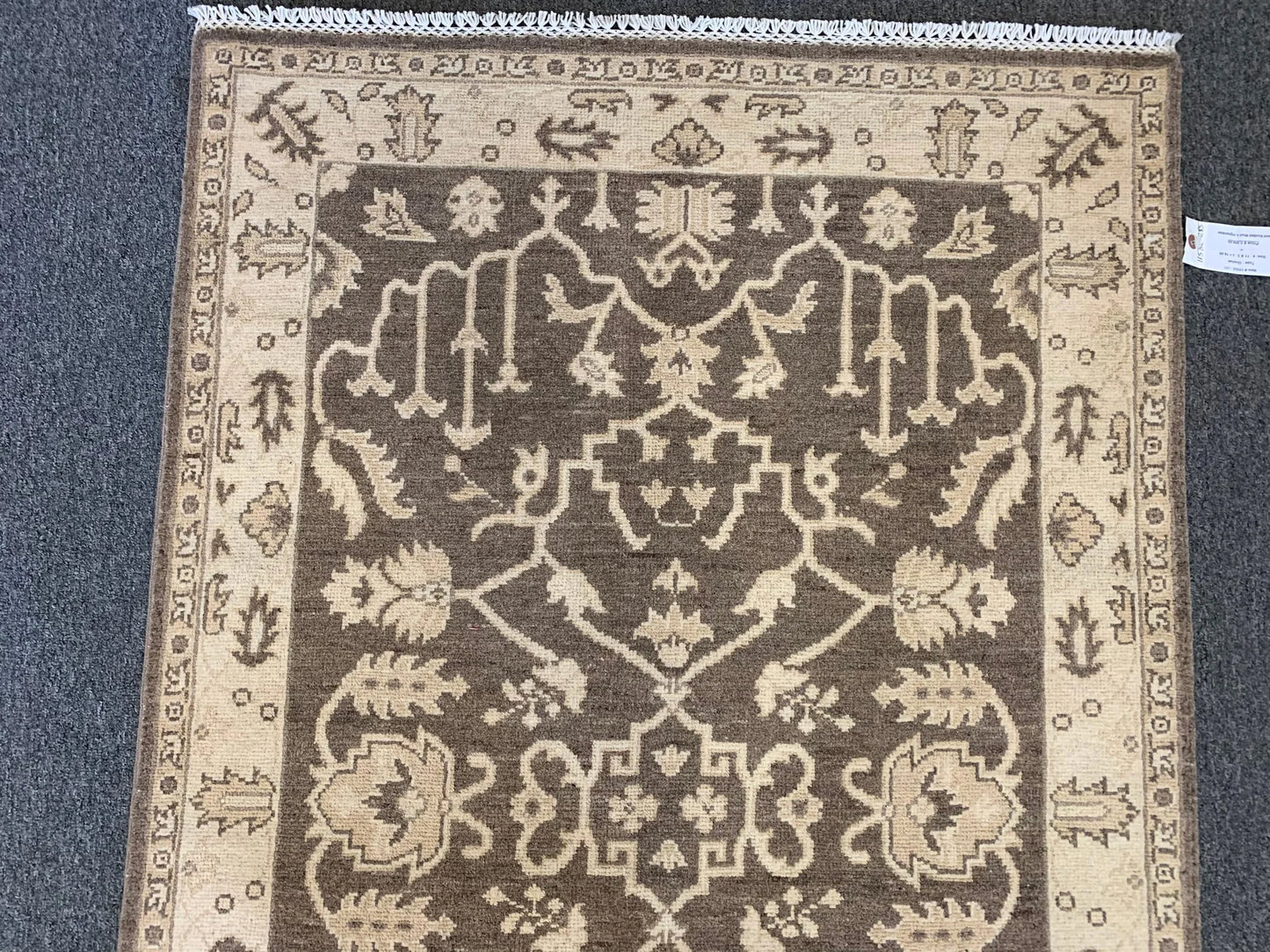 3' X 5' Oushak Natural Brown Handmade Wool Rug # 11532