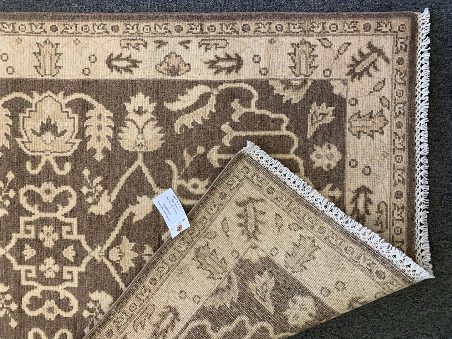 3' X 5' Oushak Natural Brown Handmade Wool Rug # 11532