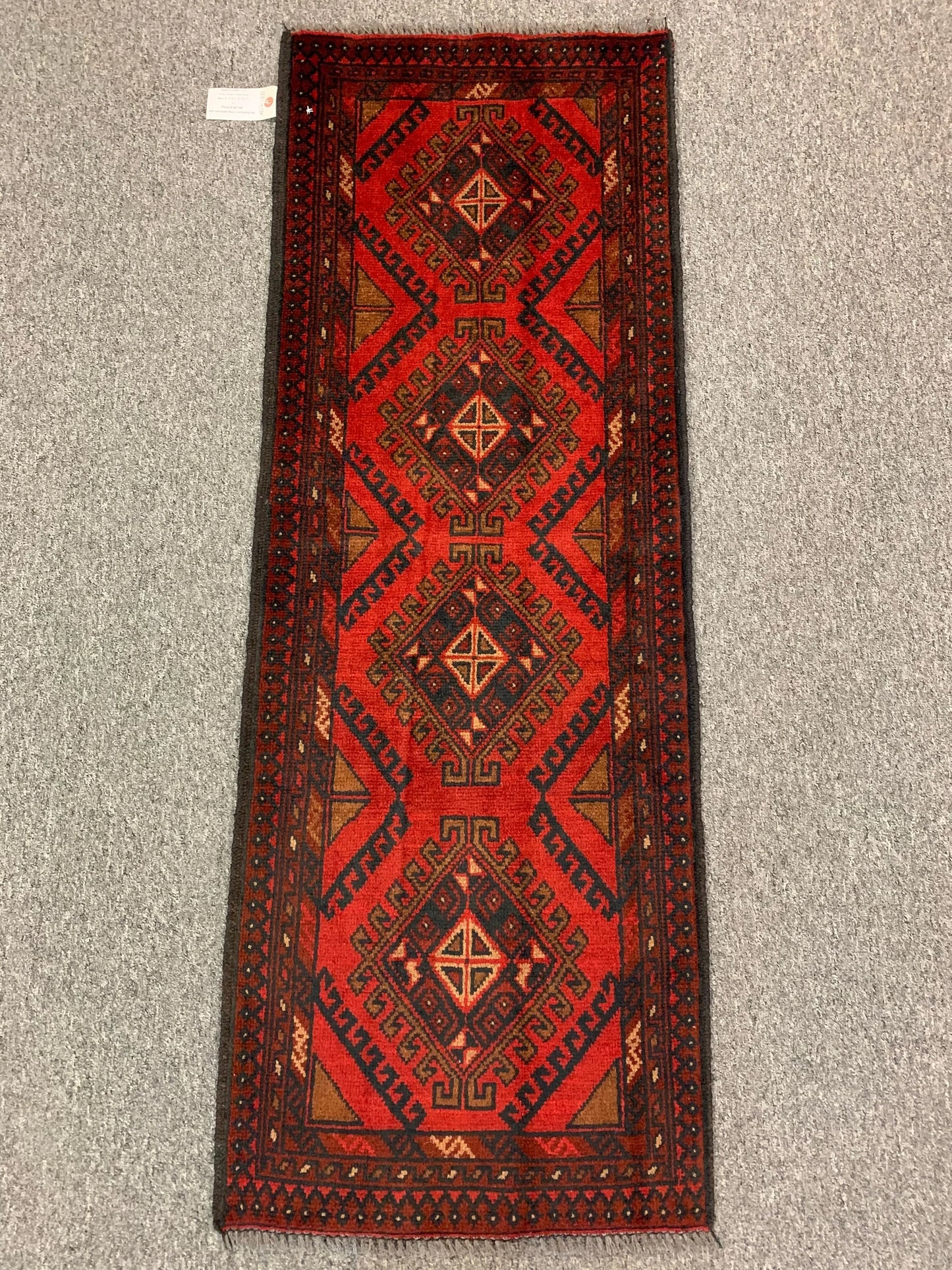 Khal Mohammadi 2X5 Handmade Wool Runner Rug # 12300