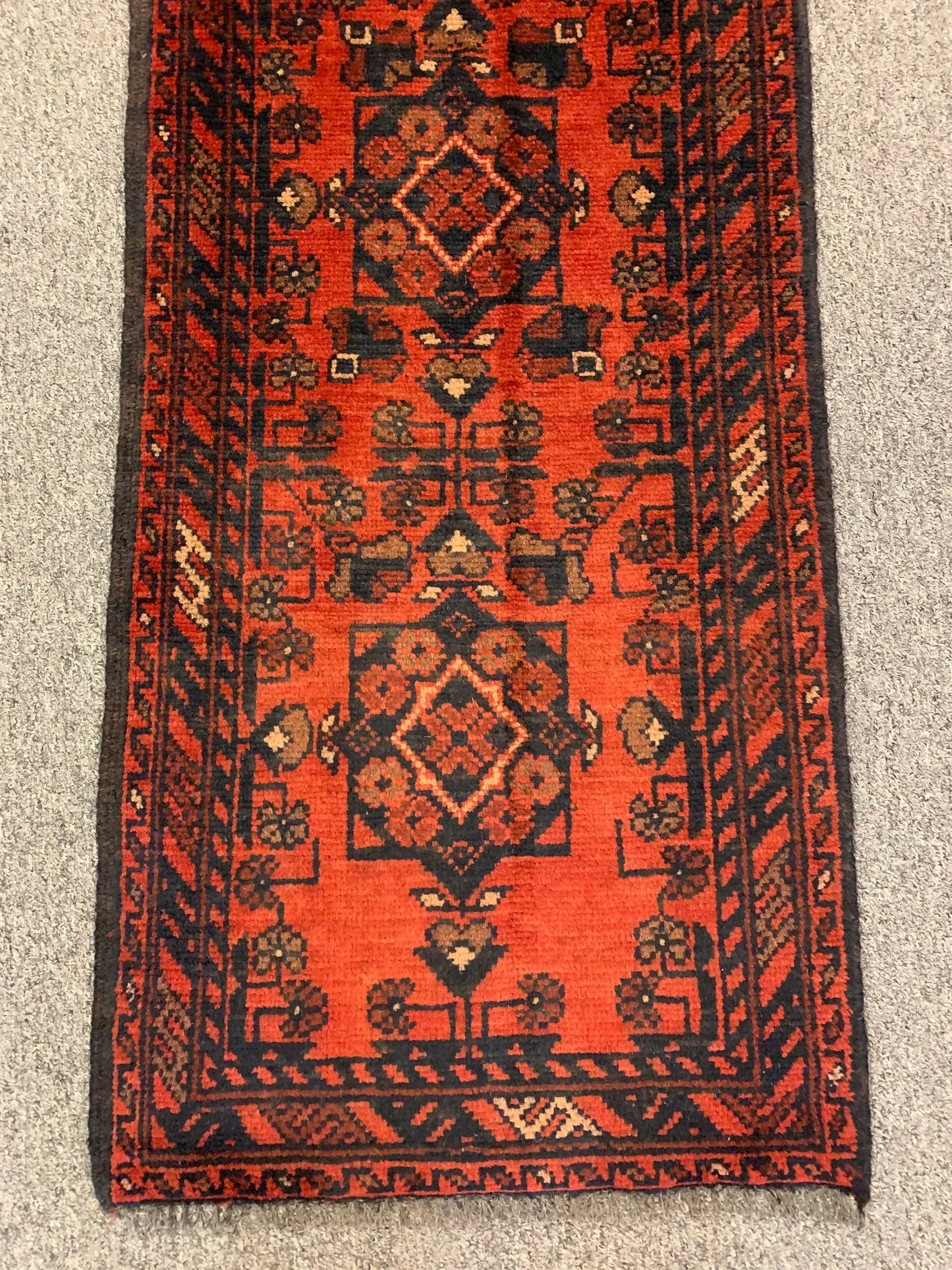 Khal Mohammadi 2X5 Handmade Wool Runner Rug # 12298