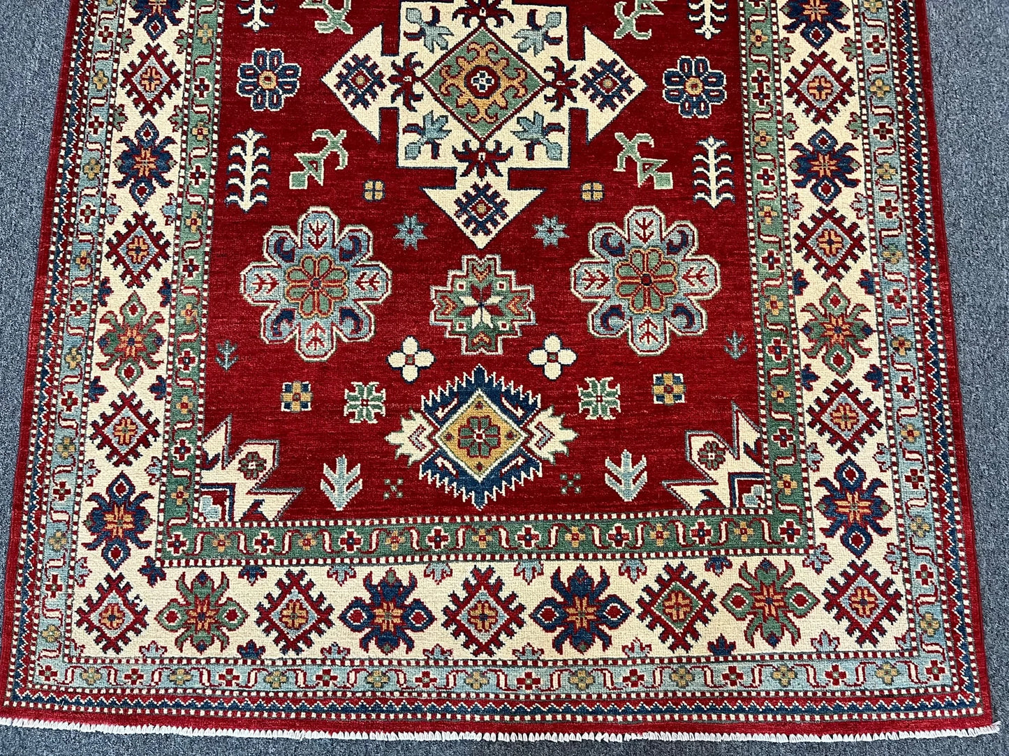 Kazak Rug 5X7 Kazak Handmade Wool # 12507