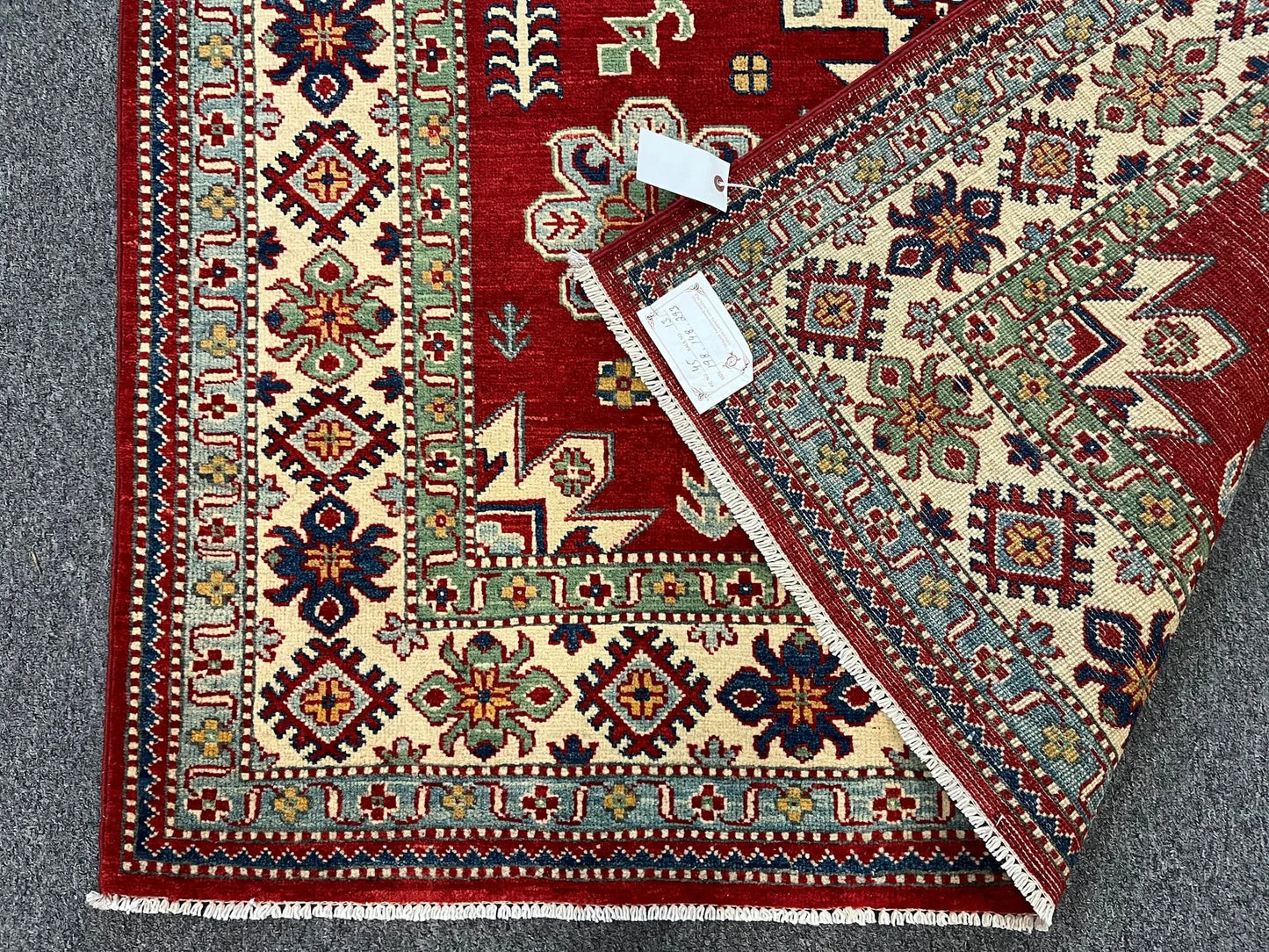 Kazak Rug 5X7 Kazak Handmade Wool # 12507