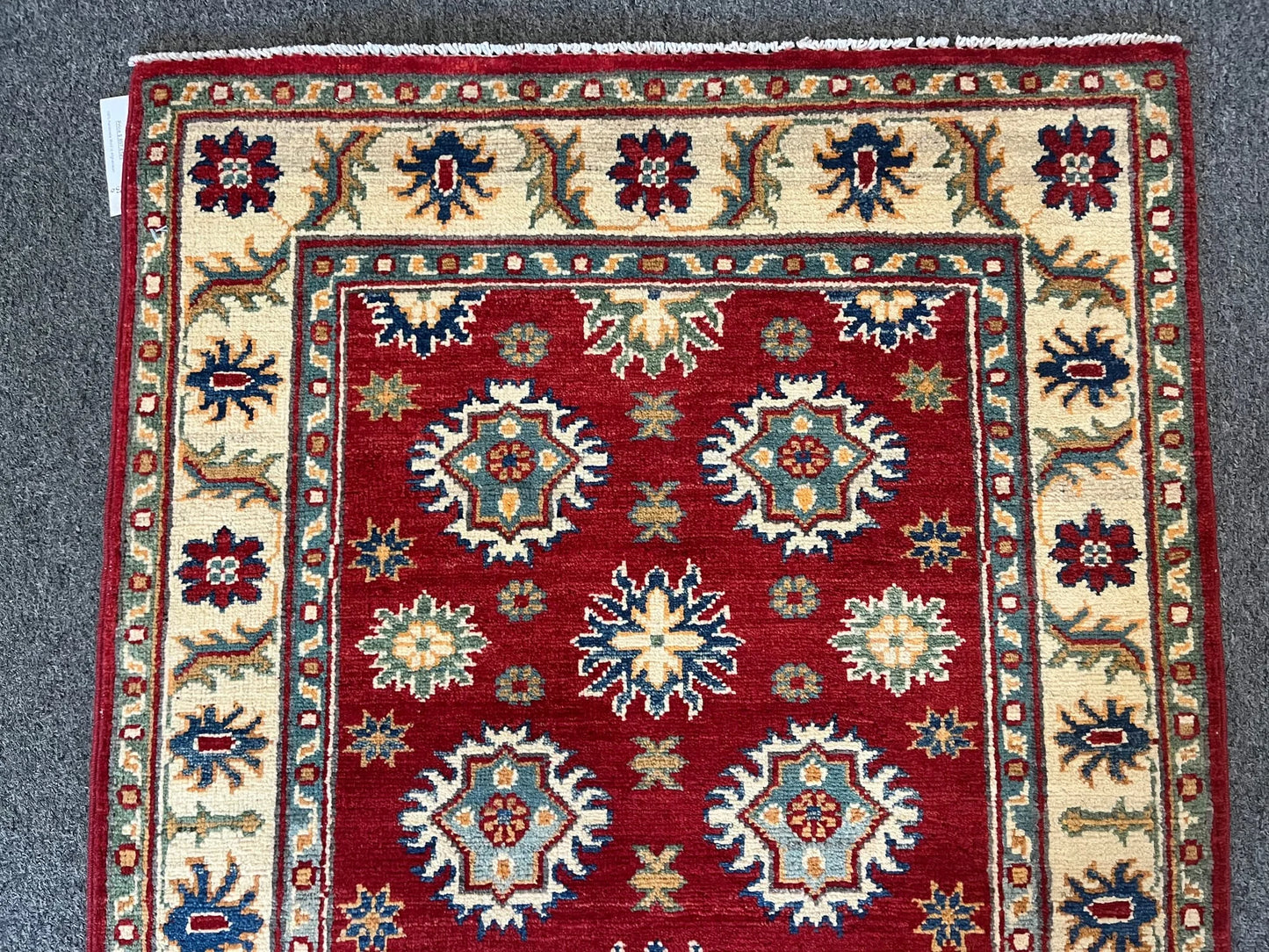 Kazak Red 3X4 Handmade Wool Rug # 12592