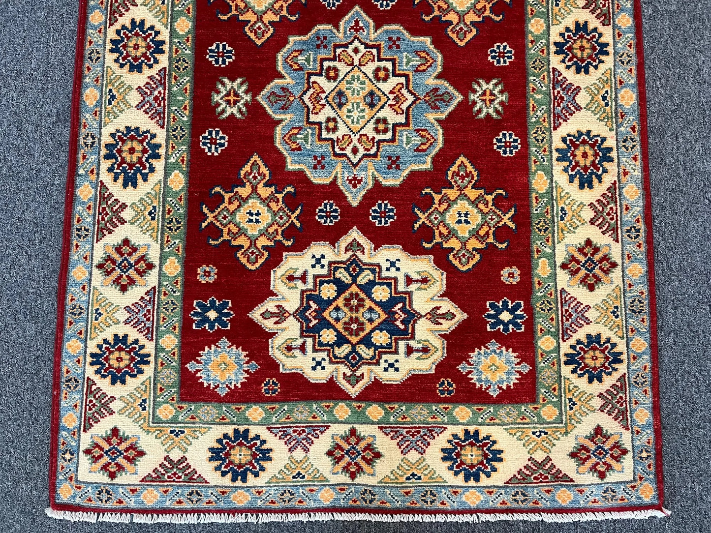 Kazak Red 3X5 Handmade Wool Rug # 12702