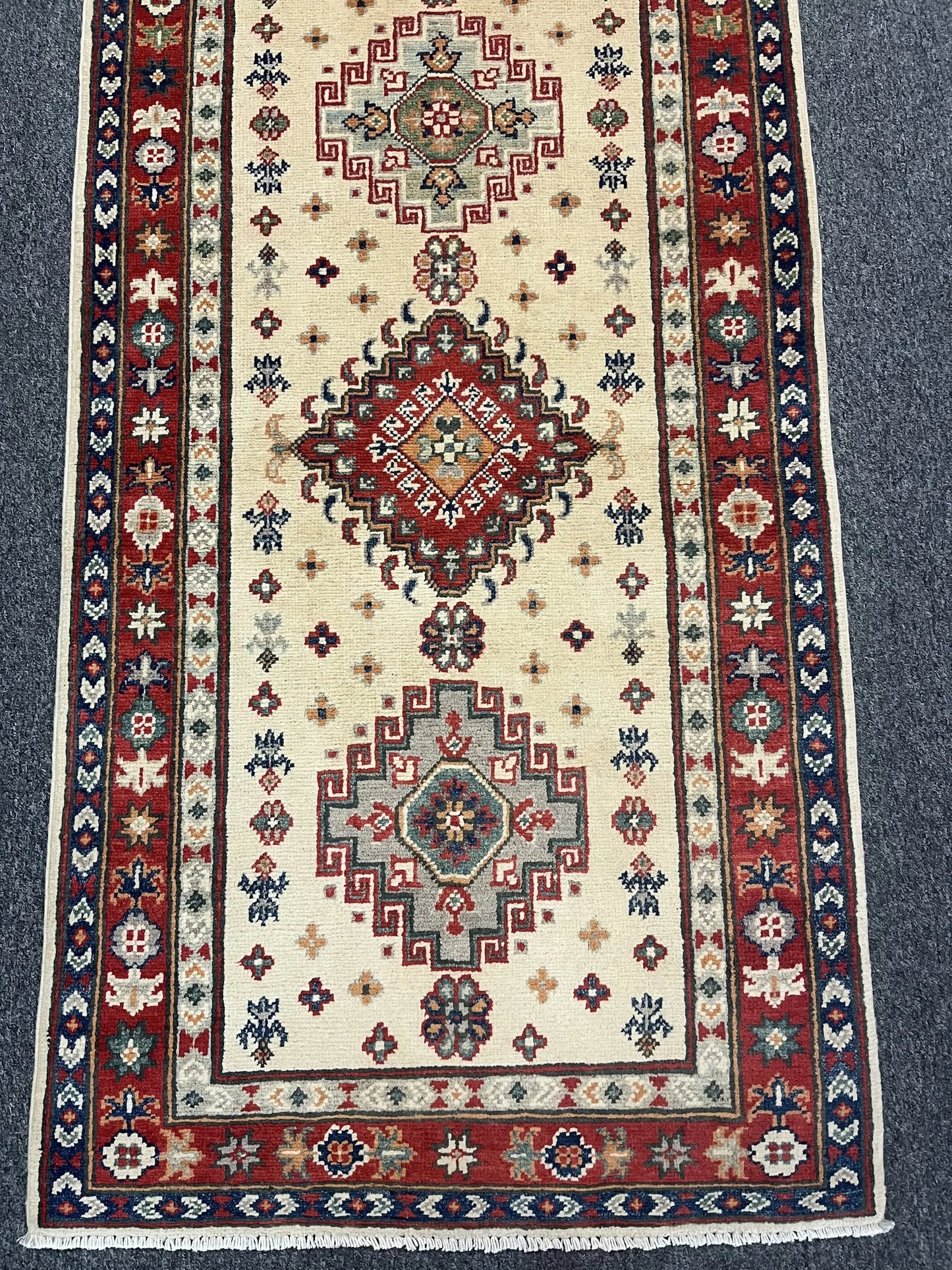 Kazak 2' 6"X10 Handmade Wool Runner Rug # 12728
