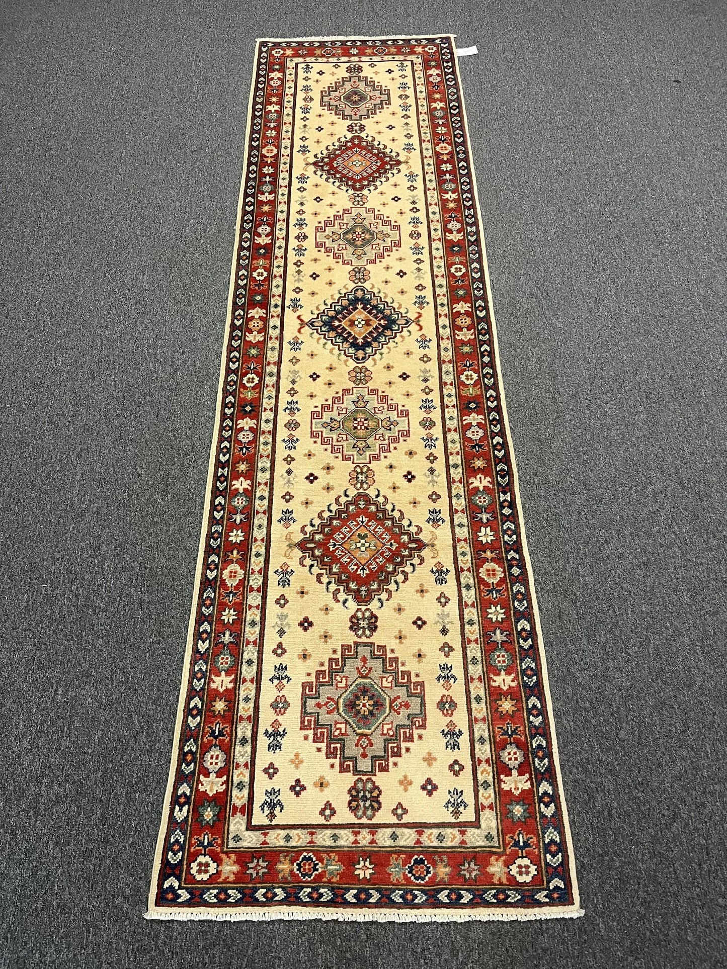 Kazak 2' 6"X10 Handmade Wool Runner Rug # 12728